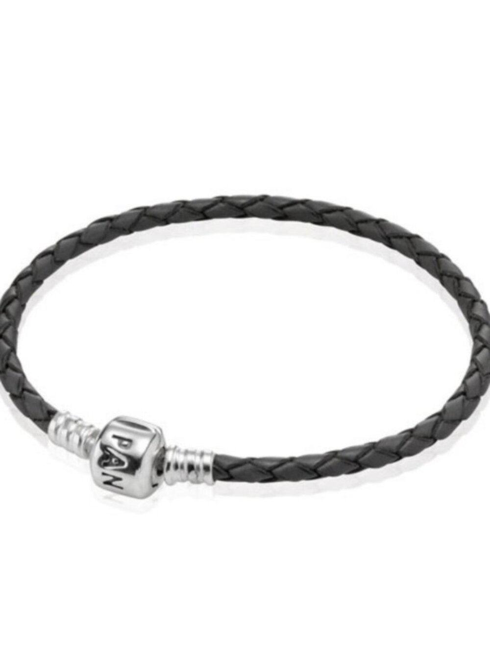 Pandora Single Gray Leather Bracelet with Sterling Silver Clasp 590705CGY-S